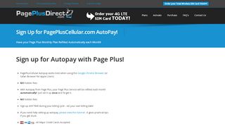
                            11. Page Plus Autopay - Sign Up for Auto Refill Now! - PagePlusDirect