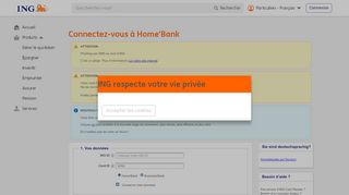 
                            12. Page pour se connecter à Home'Bank | ING Belgique