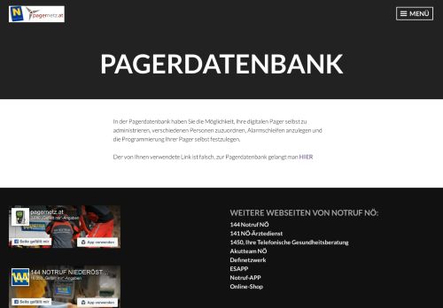 
                            3. Pagerdatenbank – Pagernetz.at