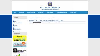 
                            4. Pages that link to Layanan Hotspot UNY | UPT Pusat Komputer ...