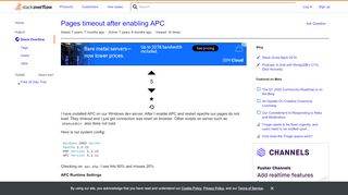 
                            9. Pages timeout after enabling APC - Stack Overflow