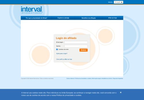 
                            7. Página de login do afiliado - Interval International