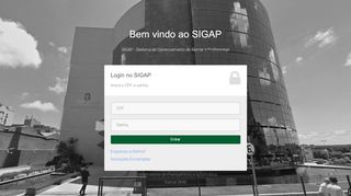 
                            6. Página de login no SIGAP