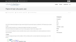 
                            6. Página de login: php, jquery, ajax - Rodolfo Santos