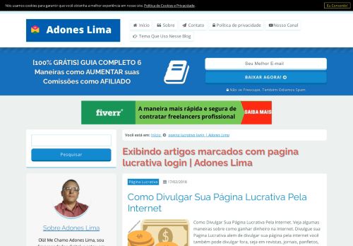 
                            8. pagina lucrativa login | Adones Lima