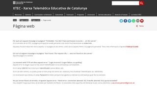 
                            4. Pàgina web. XTEC - Xarxa Telemàtica Educativa de Catalunya - Gencat