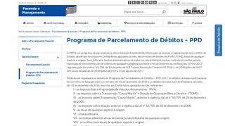 
                            6. Páginas - Programa de Parcelamento de Débitos - PPD