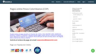 
                            8. Pagos online Pesos Colombianos (COP) | EXACOM I.T. S.A.S