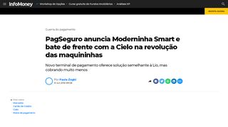 
                            5. PagSeguro anuncia Moderninha Smart e bate de frente com a Cielo ...