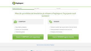 
                            3. PagSeguro - Cadastro - escolha o tipo de conta