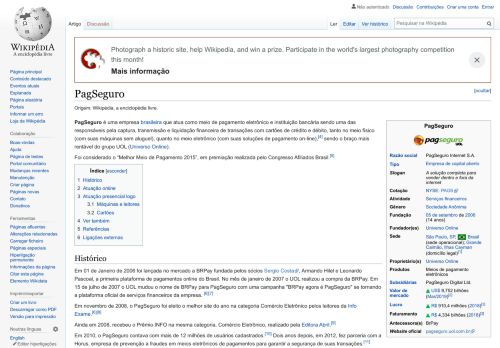 
                            11. PagSeguro – Wikipédia, a enciclopédia livre