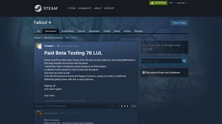 
                            11. Paid Beta Testing 76 LUL :: Fallout 4 General Discussions