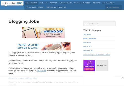 
                            13. Paid Blogging Jobs | BloggingPro