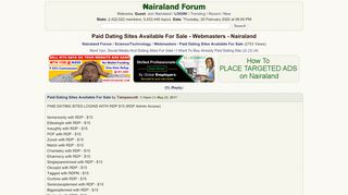 
                            8. Paid Dating Sites Available For Sale - Webmasters - Nigeria ...