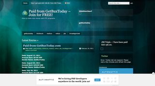 
                            1. Paid from GetBuxToday - Join for FREE! | How to make nice ...