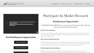
                            11. Paid Market Research - Consumer Opinion Services