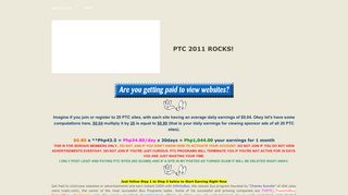 
                            5. Paid To Click: PTC 2011 ROCKS!