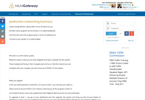 
                            6. paidrocket networking business | MLM Gateway