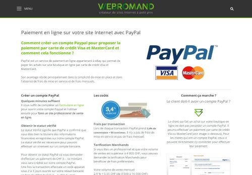 
                            5. Paiement avec Paypal sur votre site Internet - créer ... - webromand.ch