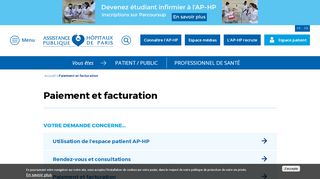 
                            5. Paiement et facturation | APHP