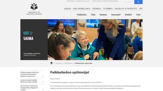 
                            12. Paikkatiedon optimoijat | UEF