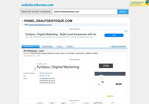 
                            7. painel.dsautoestoque.com at WI. dS AutoEstoque - Log In