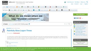 
                            5. Painfully Slow Logon Times |VMware Communities