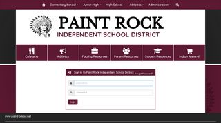 
                            5. Paint Rock Independent School District - Site Administration Login