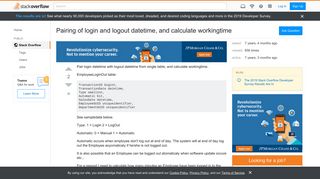 
                            9. Pairing of login and logout datetime, and calculate workingtime ...