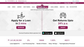 
                            13. Paisa Dukan: P2P Online Money Lending India | Peer to Peer Loans