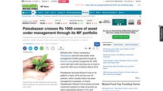 
                            6. Paisabazaar crosses Rs 1000 crore of asset under management ...