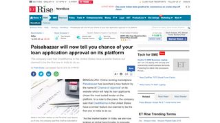 
                            6. PaisaBazaar: Paisabazaar will now tell you chance of your loan ...