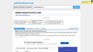 
                            8. paisafatafat.com at WI. Apply For Loan, Personal Loan, Credit Card ...