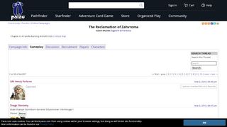 
                            12. paizo.com - Online Campaigns - The Reclamation of Zahvroma