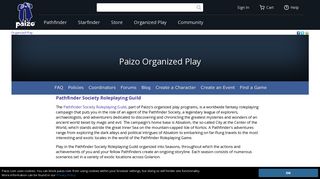 
                            4. paizo.com - Organized Play