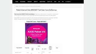 
                            12. Paket Internet Axis BRONET Tarif dan Cara Daftarnya ...