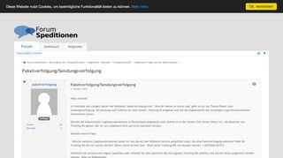 
                            13. Paketverfolgung/Sendungsverfolgung - Allgemeine Fragen aus der ...