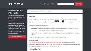 
                            5. Pakfire [wiki.ipfire.org] - the IPFire wiki!