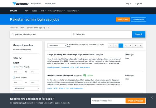 
                            10. Pakistan admin login asp Jobs, Employment | Freelancer