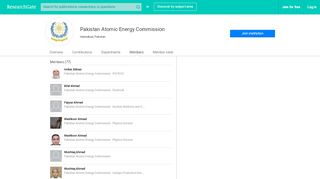 
                            11. Pakistan Atomic Energy Commission | Members - ResearchGate
