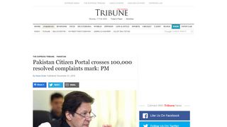 
                            10. Pakistan Citizen Portal crosses 100,000 resolved ...