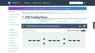 
                            10. Pakistan Stock Exchange (PSX) Trading Hours | ...