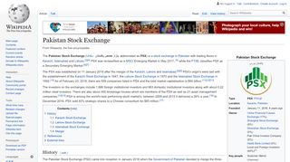 
                            11. Pakistan Stock Exchange - Wikipedia