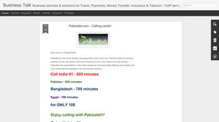 
                            7. Pakizatel.com - Calling cards! | Business Talk - Call India ...