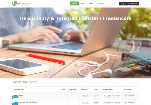 
                            9. PakLancers: Hire Pakistani Freelancers