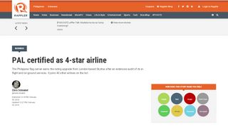 
                            13. PAL certified as 4-star airline - Rappler