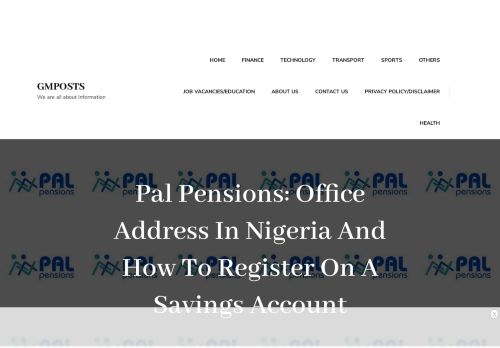 
                            3. Pal Pension: Office Address In Nigeria And How To Register On A ...
