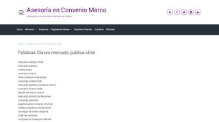 
                            7. Palabras Claves mercado publico chile | Asesoría en Convenio Marco