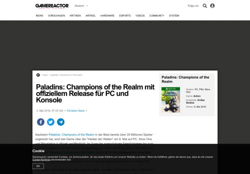 
                            12. Paladins: Champions of the Realm mit offiziellem Release für PC und ...
