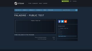 
                            2. Paladins - Public Test on Steam